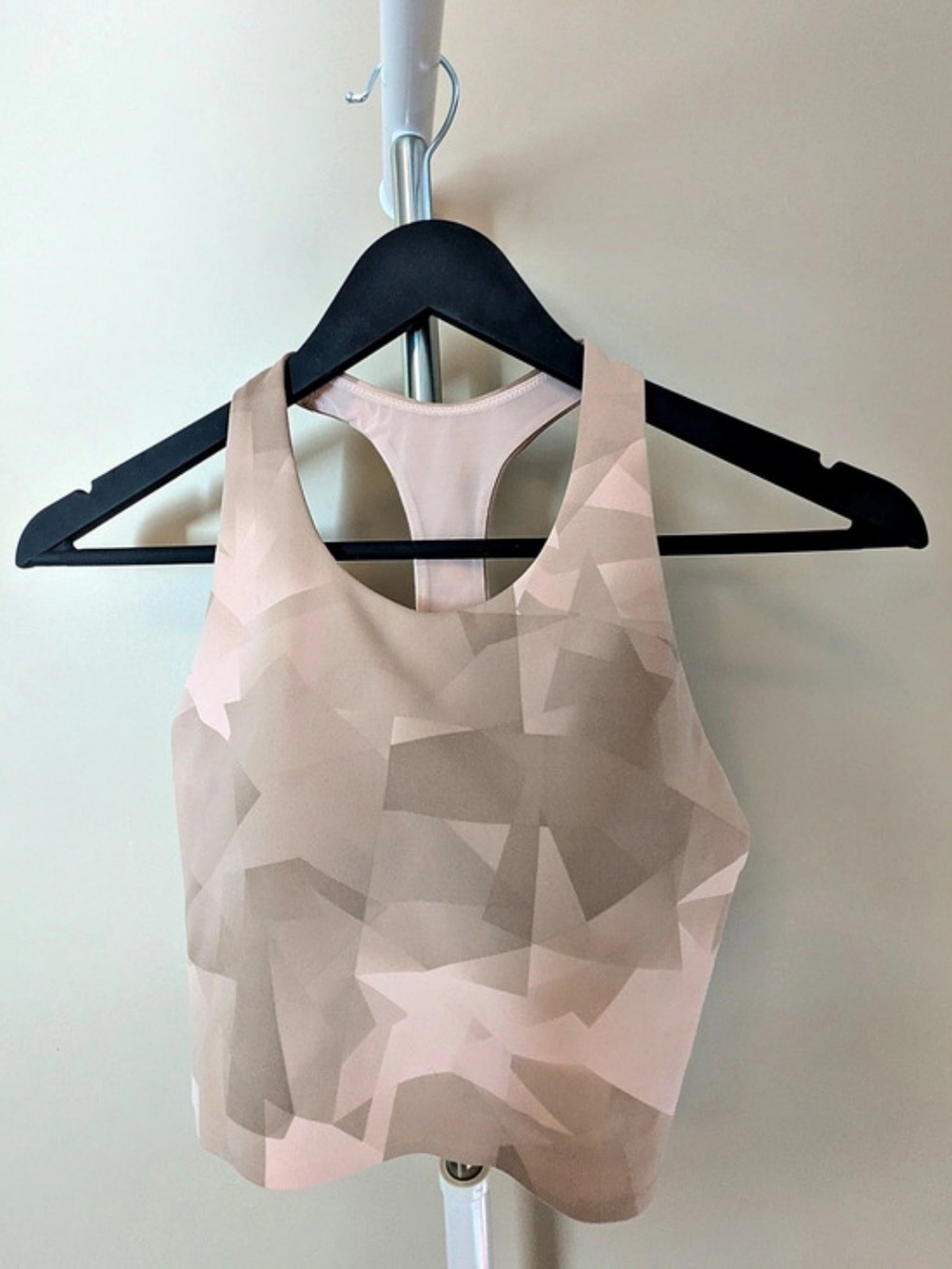 Uniqlo Geometric Racerback Tank In Light Pink